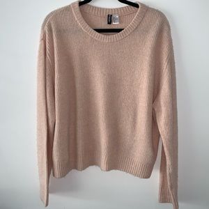 Crew Neck Soft Pink Sweater